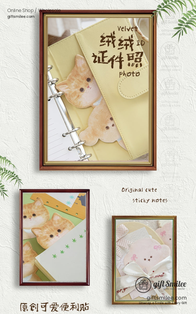 Die‑Cut Fuzzy Texture Animal Faces 30 Sheets Sticky Notes | KS-SN-045