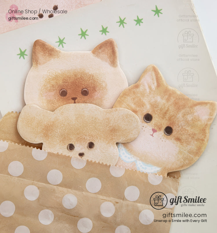 Die‑Cut Fuzzy Texture Animal Faces 30 Sheets Sticky Notes | KS-SN-045