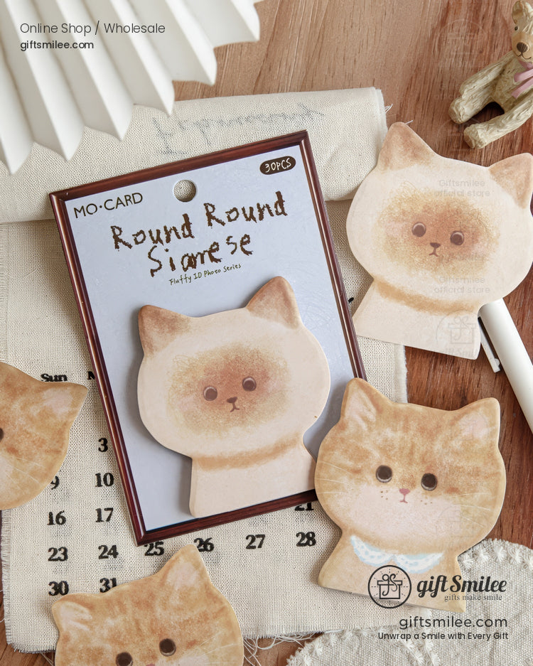 Die‑Cut Fuzzy Texture Animal Faces 30 Sheets Sticky Notes | KS-SN-045