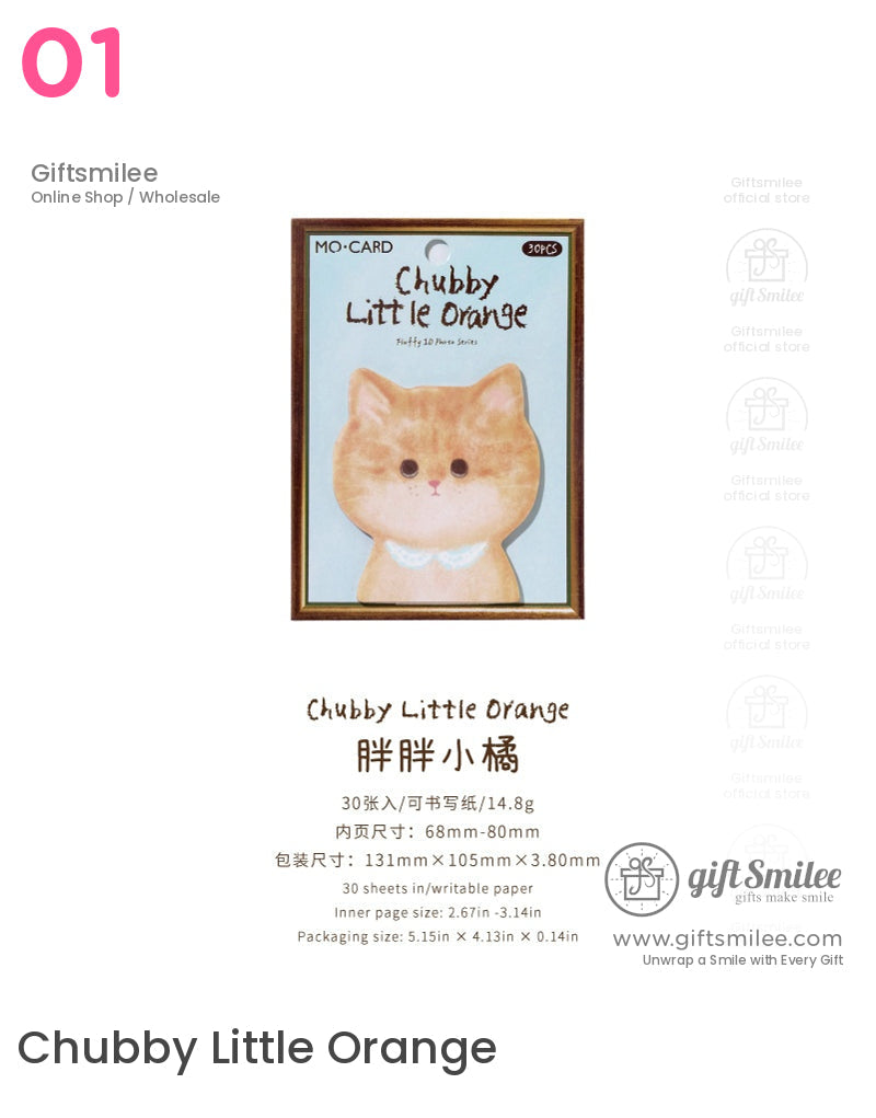 Die‑Cut Fuzzy Texture Animal Faces 30 Sheets Sticky Notes | KS-SN-045