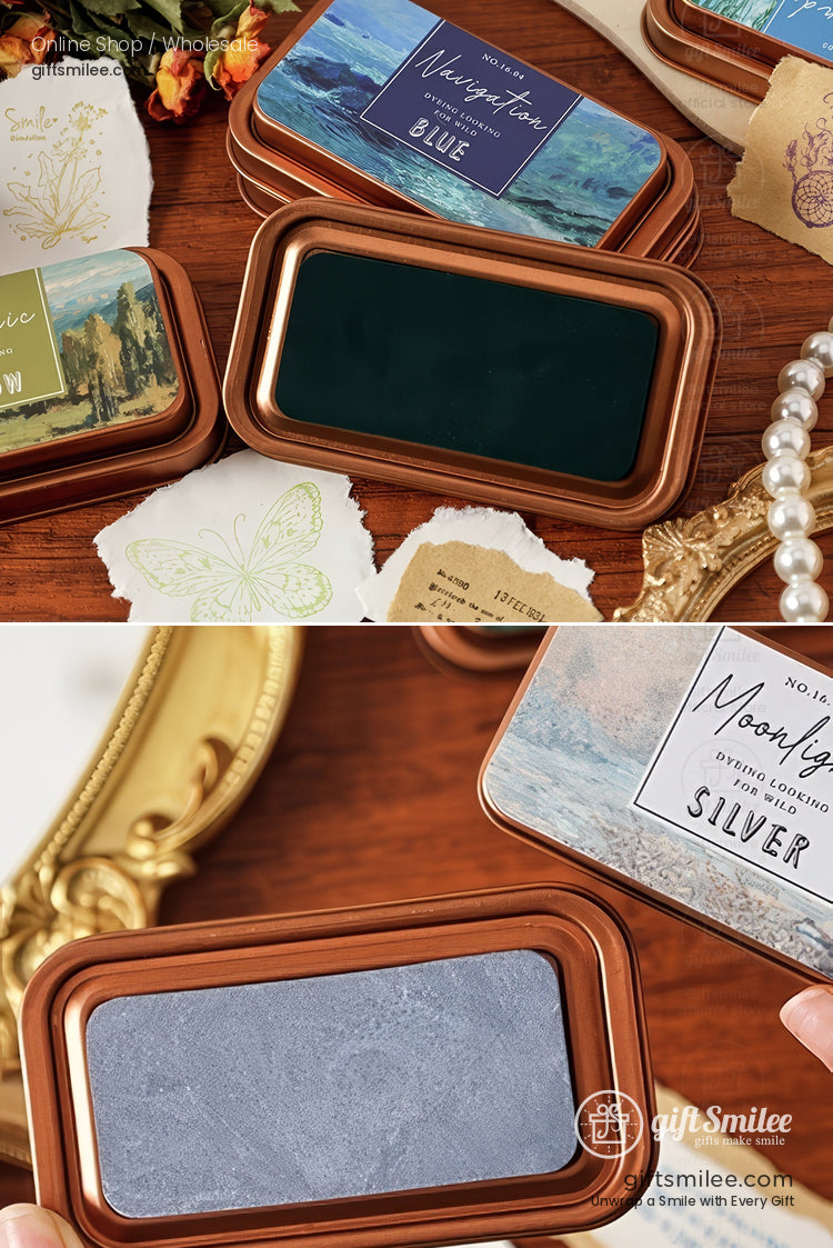 Oil Based Quick-Dry Rich Pigment Metal Tin Stamp Ink Pad | KS-SP-020