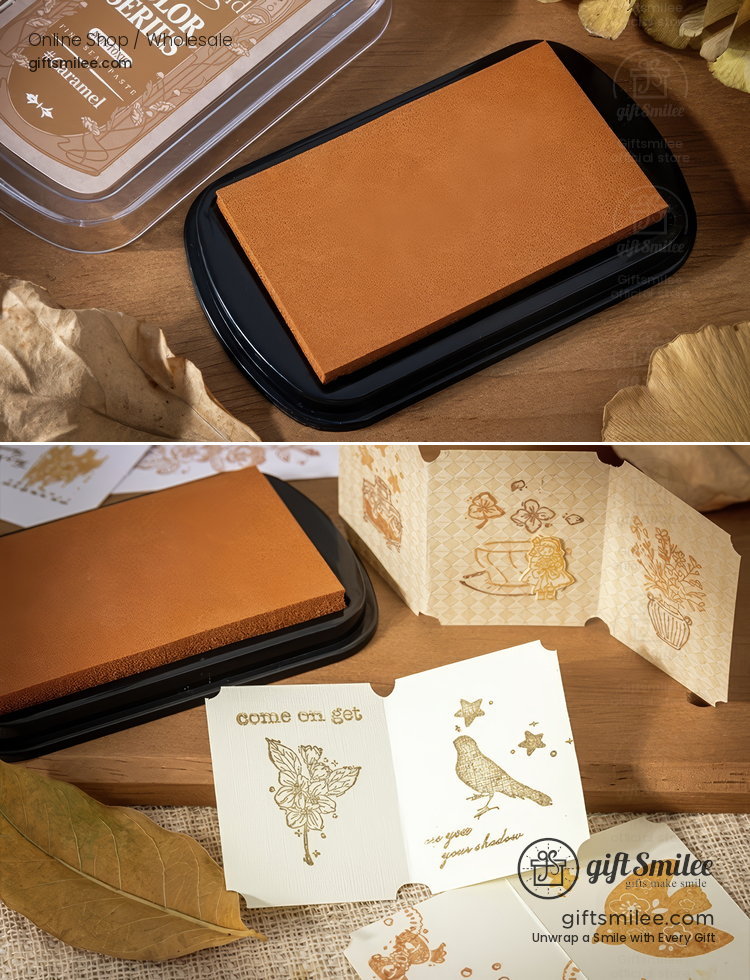 Vintagestyle stationery set with gold foil tree designs autumninspired prints and intricate leaf patterns on beige paper