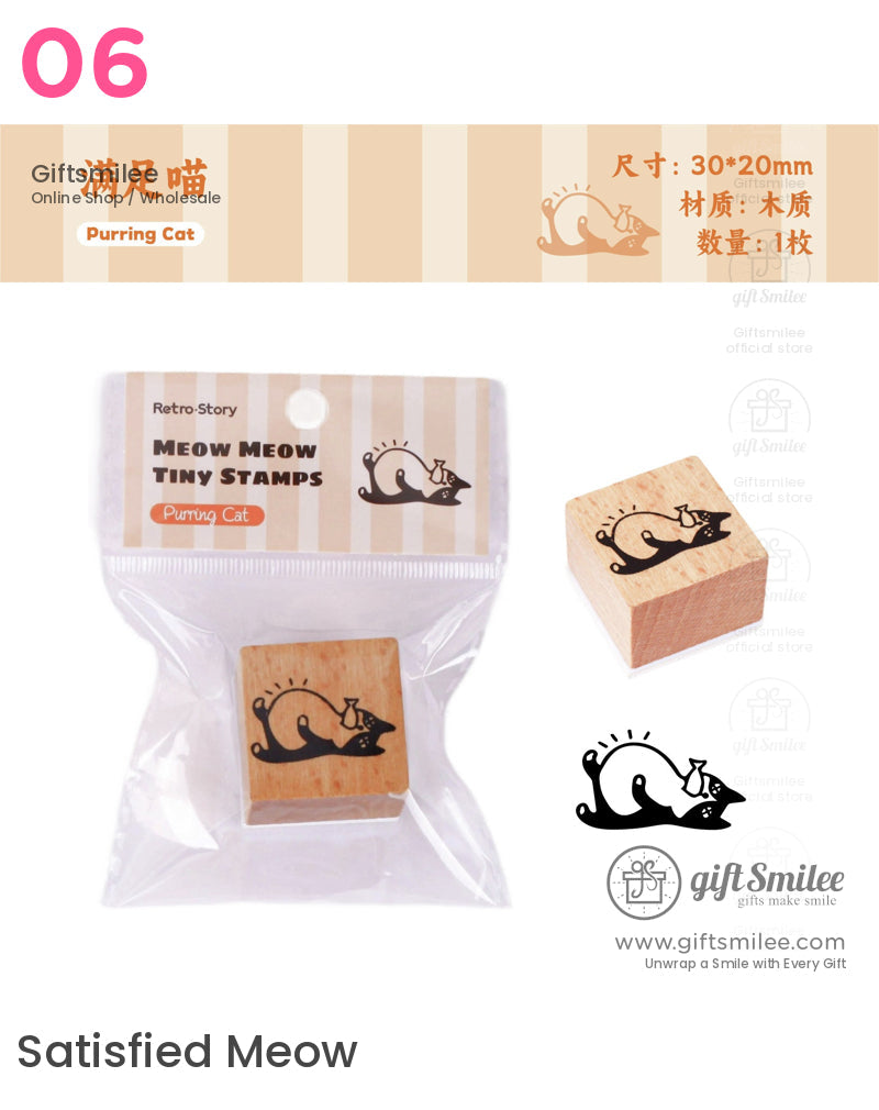 復古貓橡皮圖章 | KS-WS-332