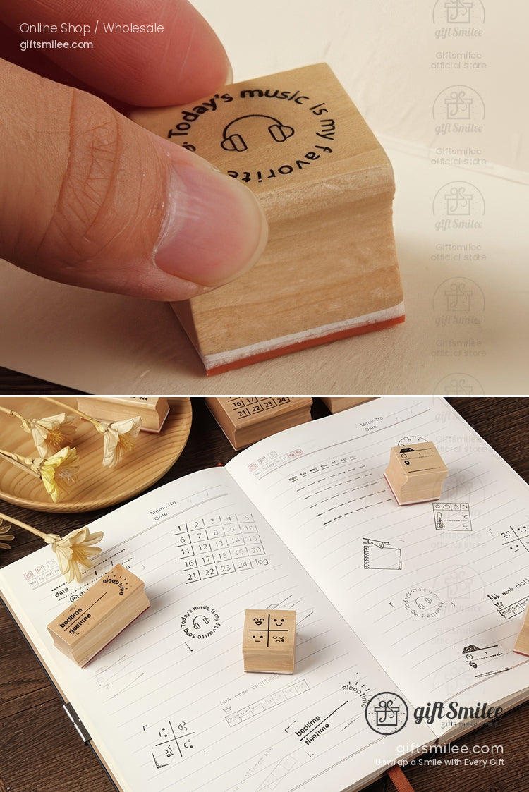 Simple Wooden Rubber Stamps | KS-WS-343