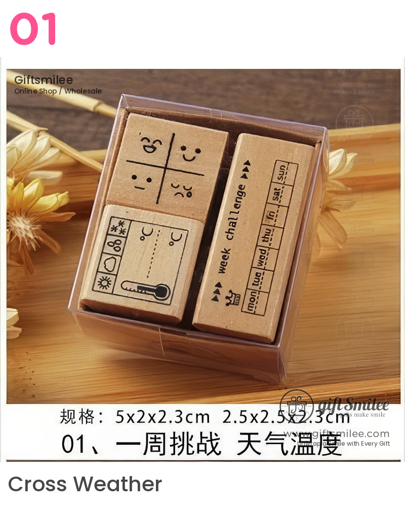 Simple Wooden Rubber Stamps | KS-WS-343