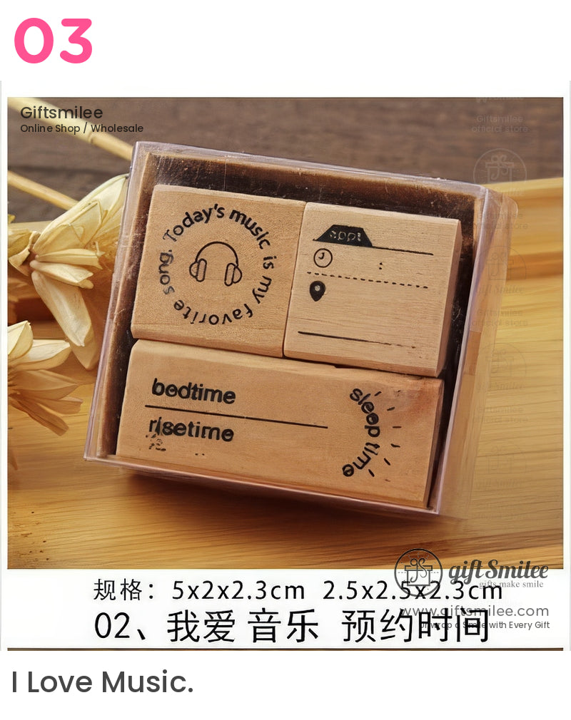 Simple Wooden Rubber Stamps | KS-WS-343