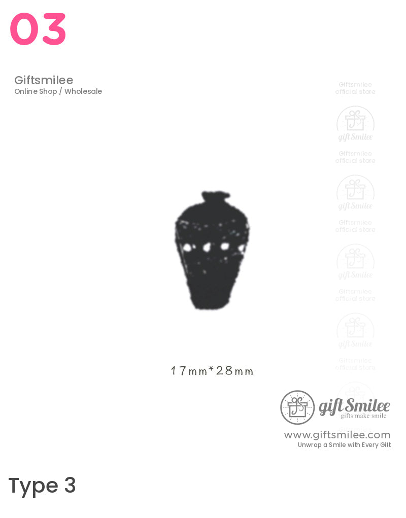 Retro Vase Pattern Rubber Stamp Set | KS-WS-345