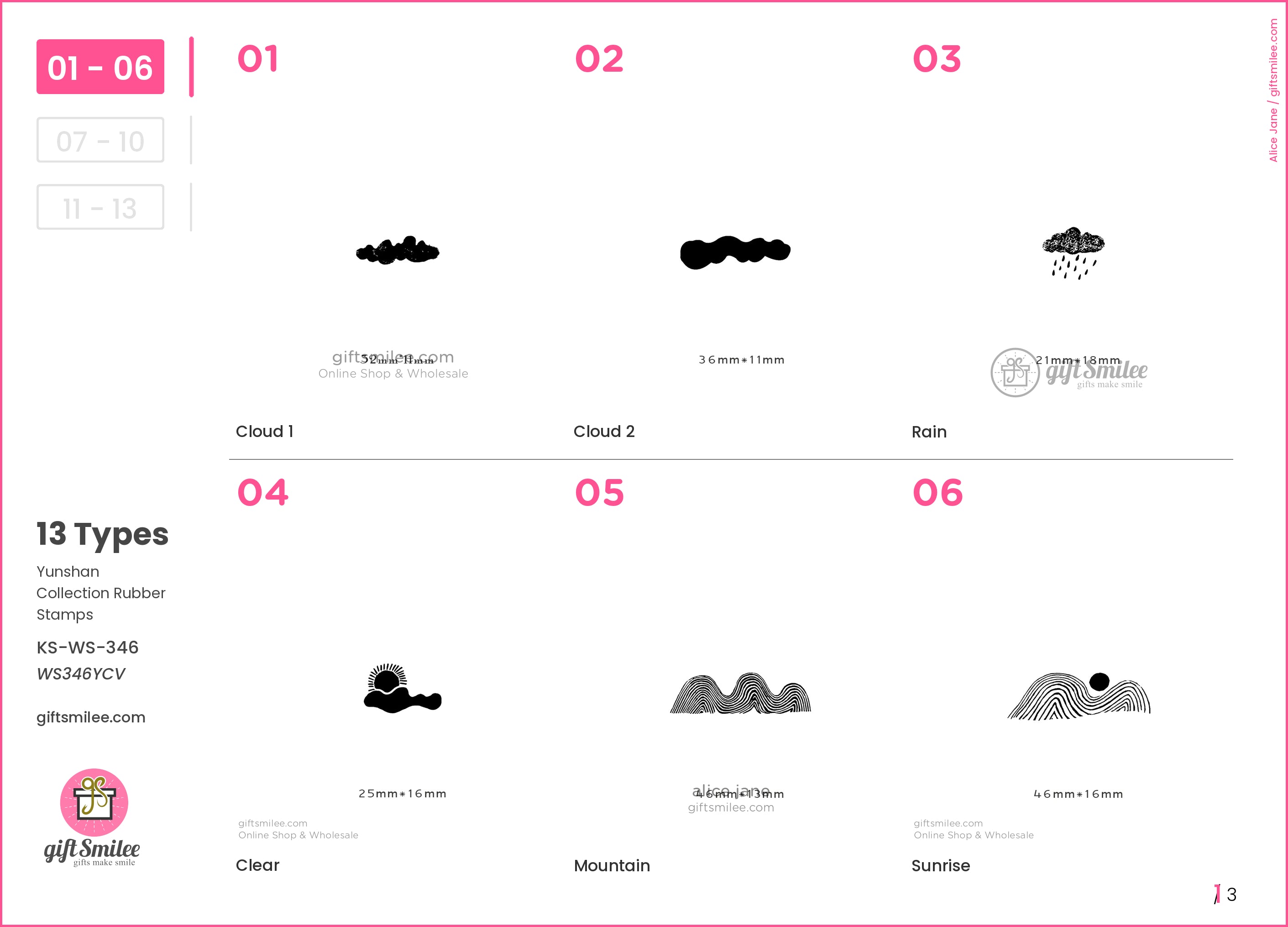 Yunshan Collection Rubber Stamps | KS-WS-346