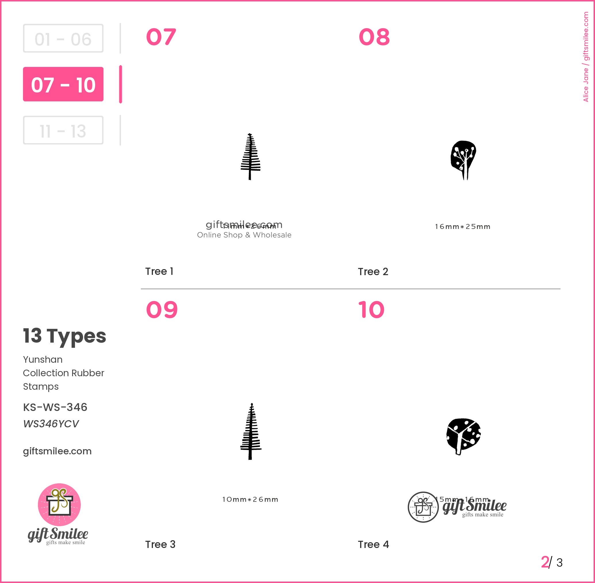 Yunshan Collection Rubber Stamps | KS-WS-346