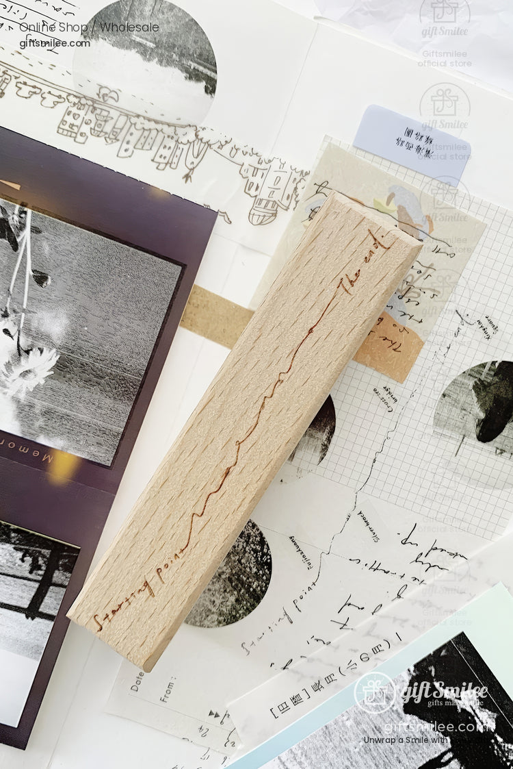 Clock Daily Life Wood Rubber Stamps Set | KS-WS-347