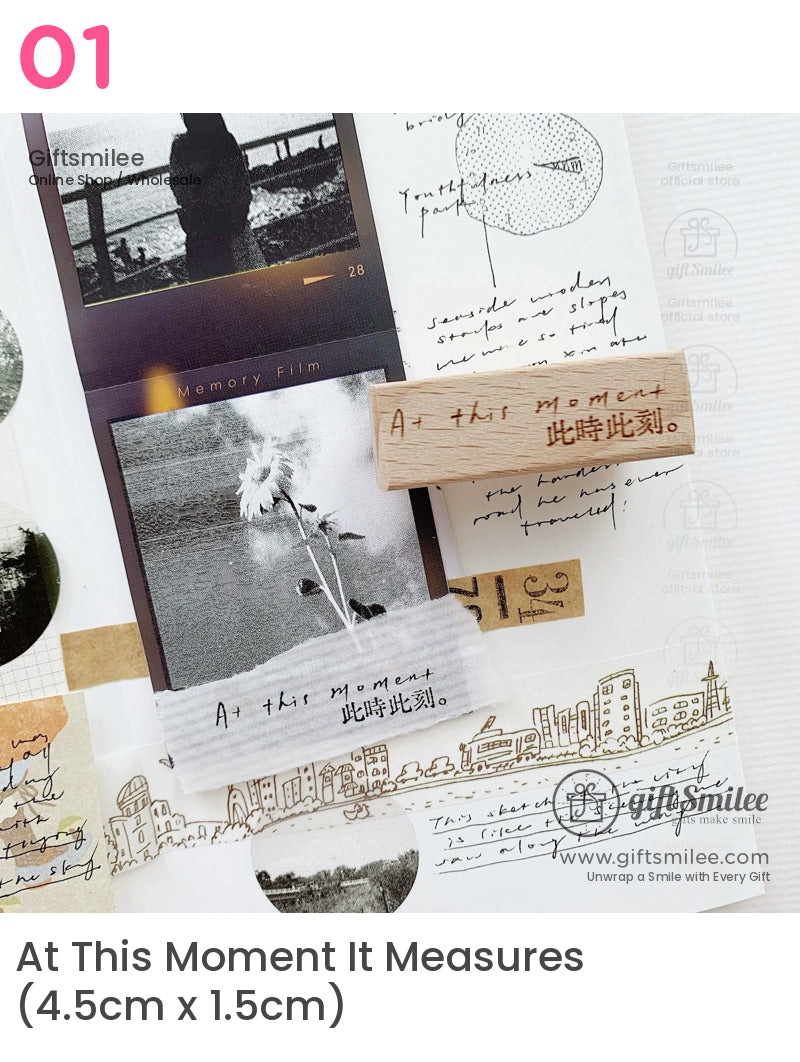 Clock Daily Life Wood Rubber Stamps Set | KS-WS-347