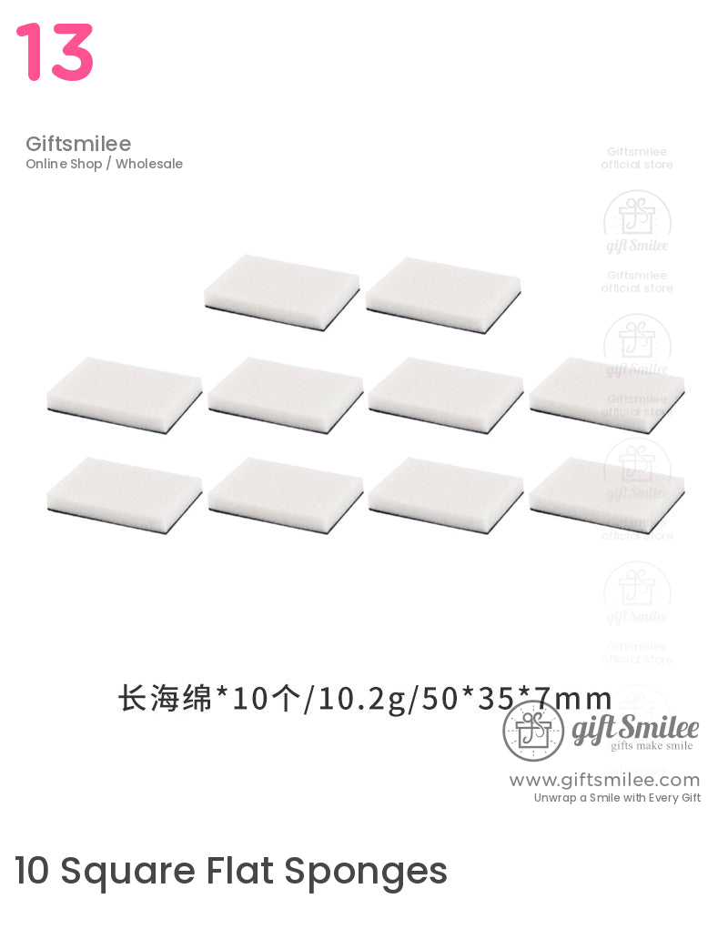 White rectangular melamine sponges lightweight and compact measuring 50x35x7mm perfect for versatile cleaning tasks
