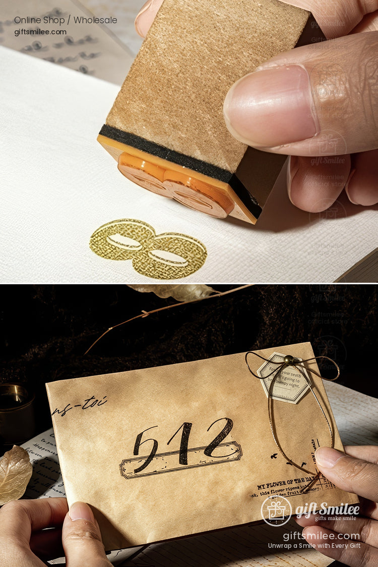 Vintage Number Fonts Rubber 0–9 Set Number Rubber Stamps | KS-WS-356