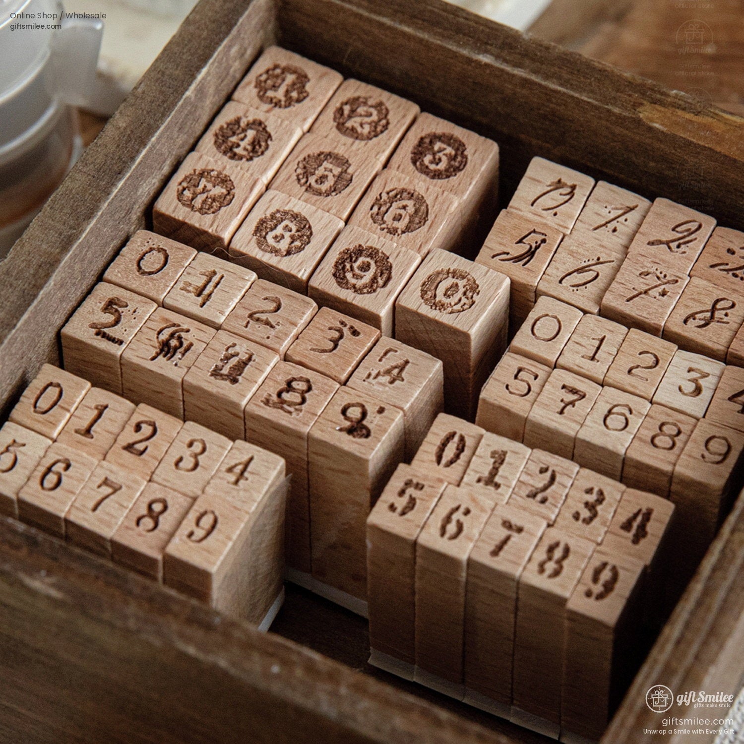 Beechwood Vintage Numeric Series Number Stamp Set | KS-WS-369