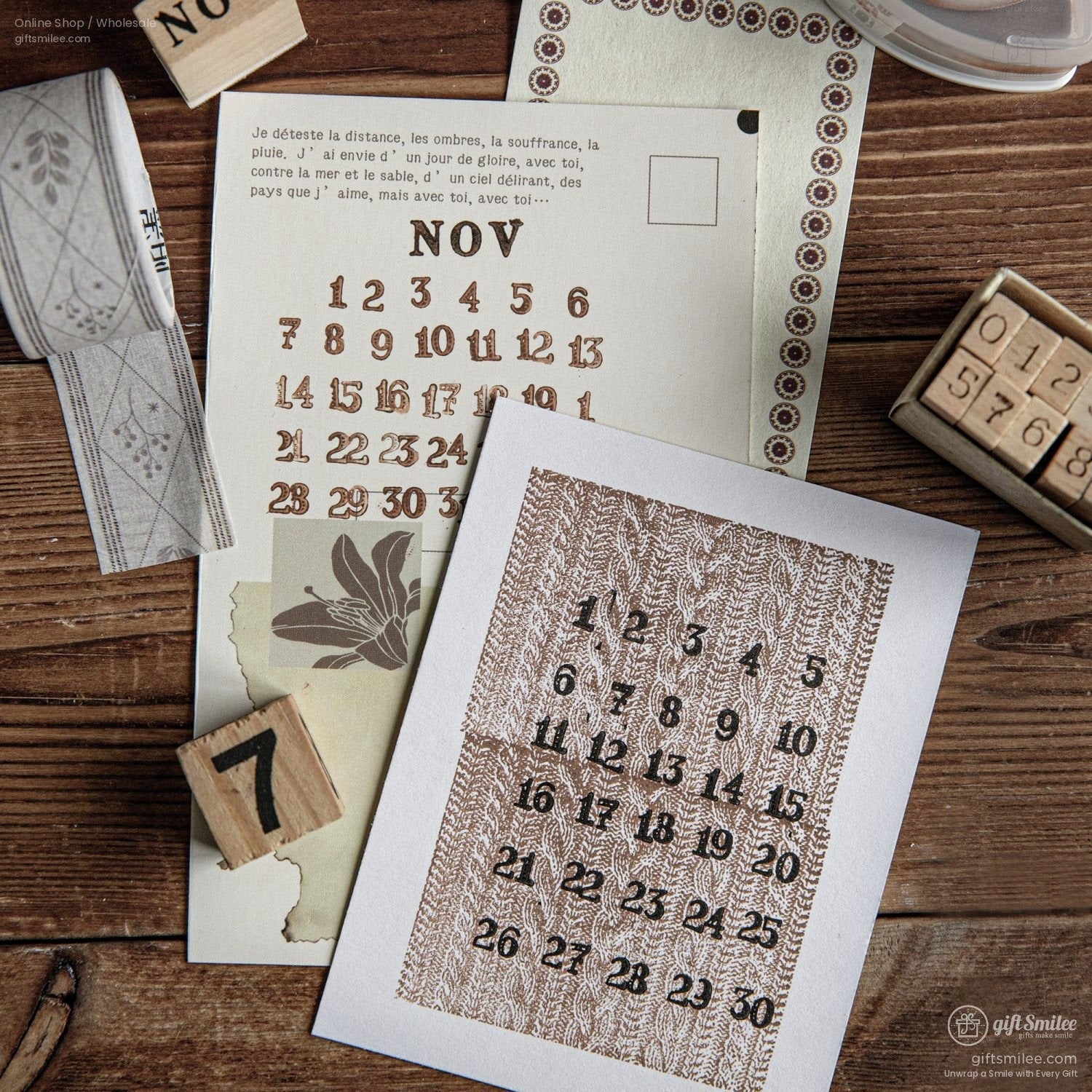 Beechwood Vintage Numeric Series Number Stamp Set | KS-WS-369