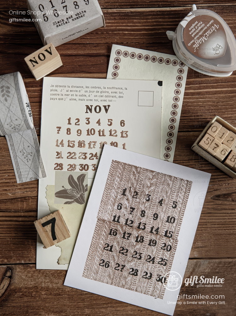 Beechwood Vintage Numeric Series Number Stamp Set | KS-WS-369