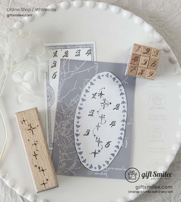 Beechwood Vintage Numeric Series Number Stamp Set | KS-WS-369