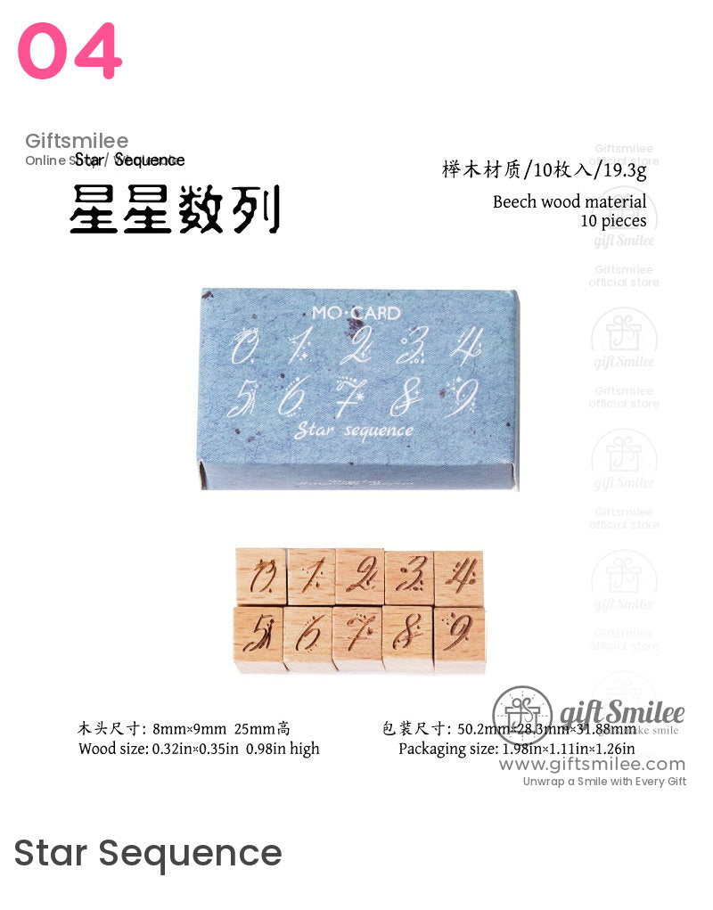 Beechwood Vintage Numeric Series Number Stamp Set | KS-WS-369