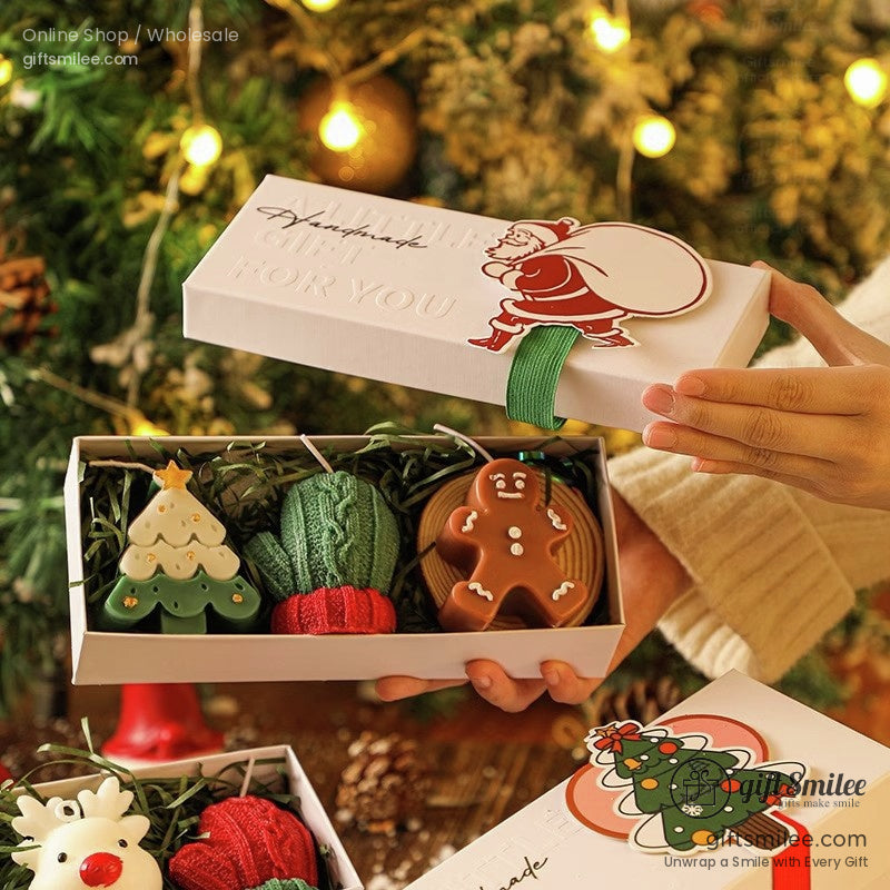 Christmas Practical Deer Scented Candle Set Gift Box Scented Candle Gift Set | KS-WX-021