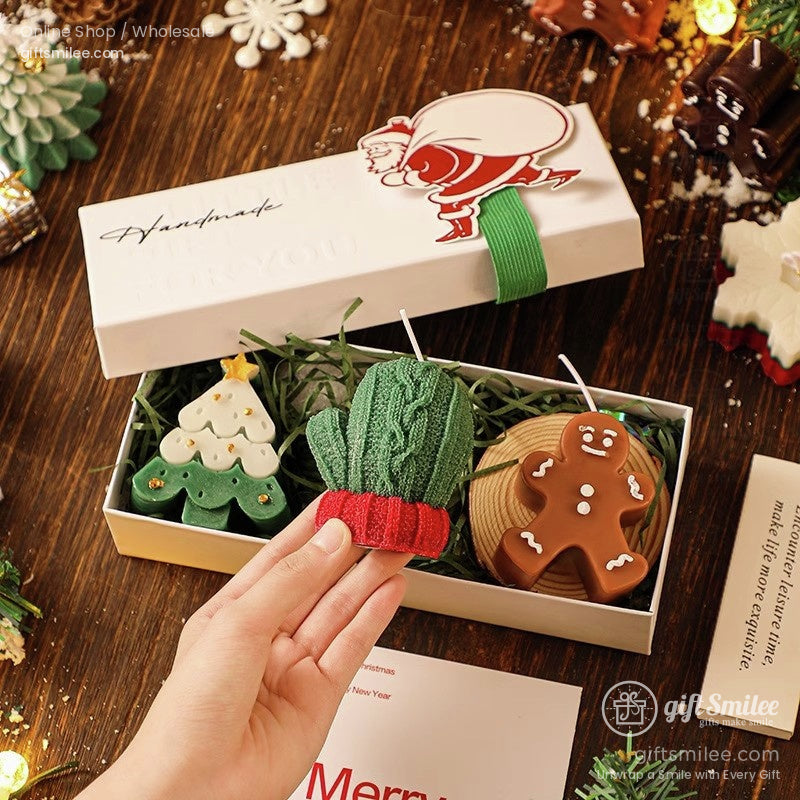 Christmas Practical Deer Scented Candle Set Gift Box Scented Candle Gift Set | KS-WX-021