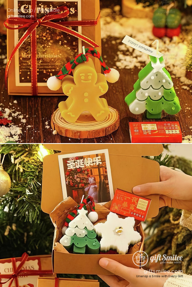 Christmas Practical Deer Scented Candle Set Gift Box Scented Candle Gift Set | KS-WX-021