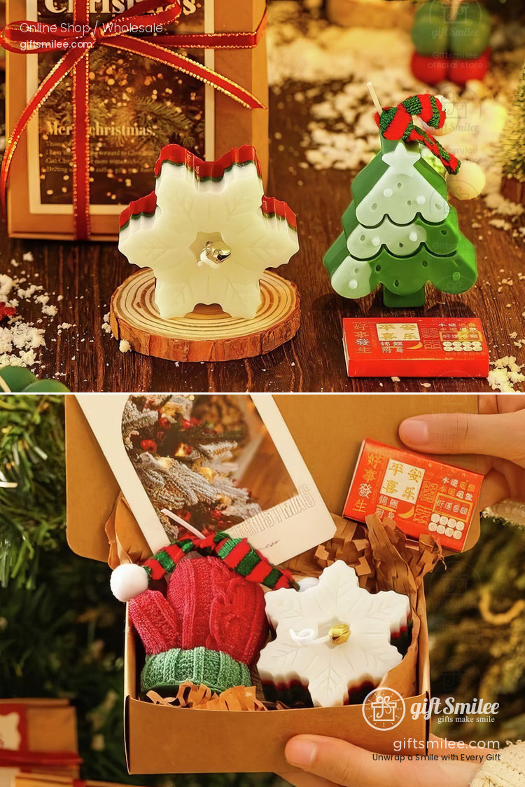 Christmas Practical Deer Scented Candle Set Gift Box Scented Candle Gift Set | KS-WX-021