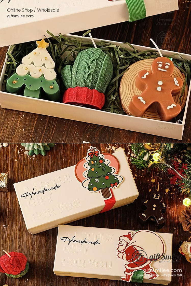 Christmas Practical Deer Scented Candle Set Gift Box Scented Candle Gift Set | KS-WX-021