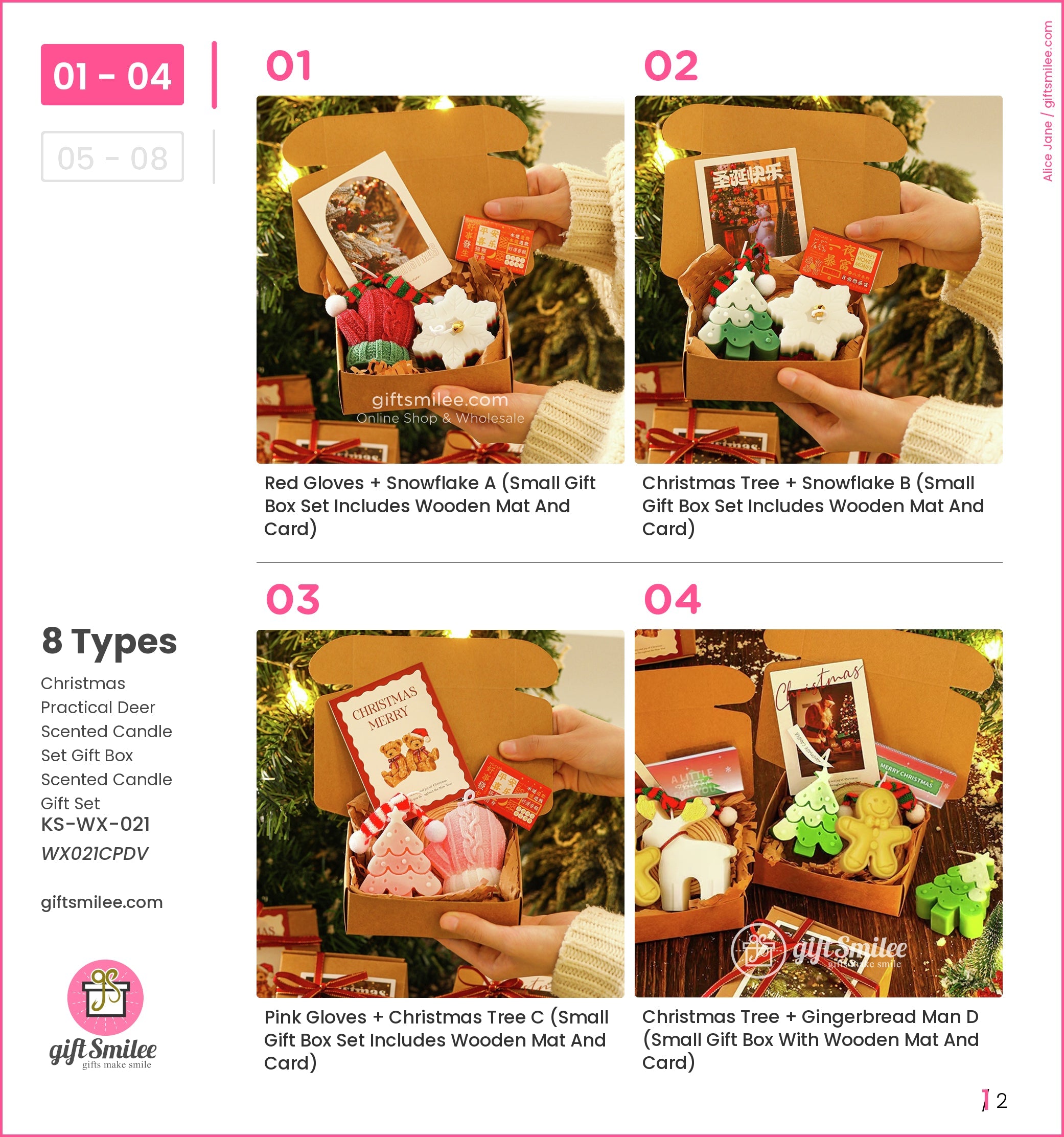 Christmas Practical Deer Scented Candle Set Gift Box Scented Candle Gift Set | KS-WX-021