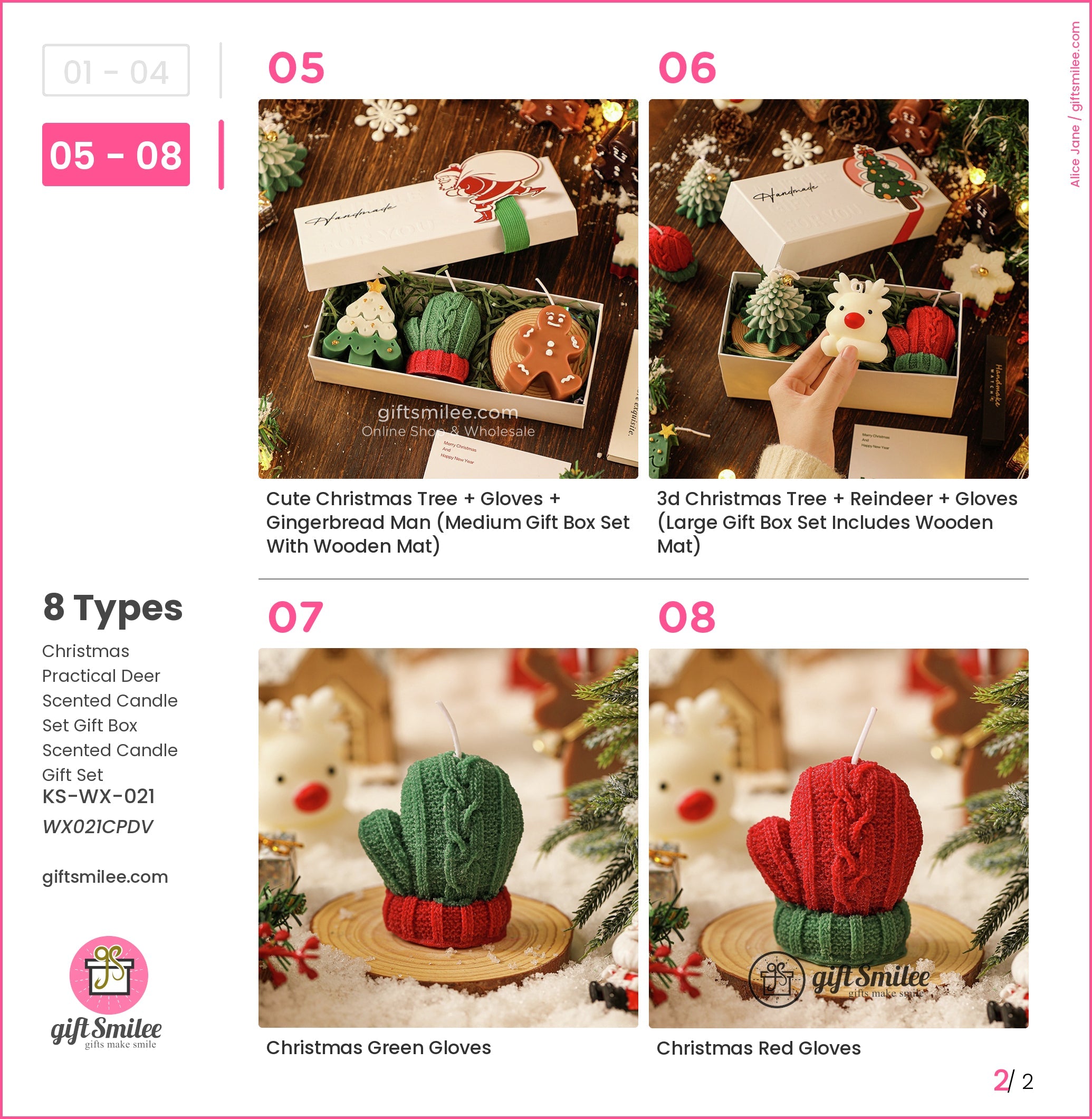 Christmas Practical Deer Scented Candle Set Gift Box Scented Candle Gift Set | KS-WX-021