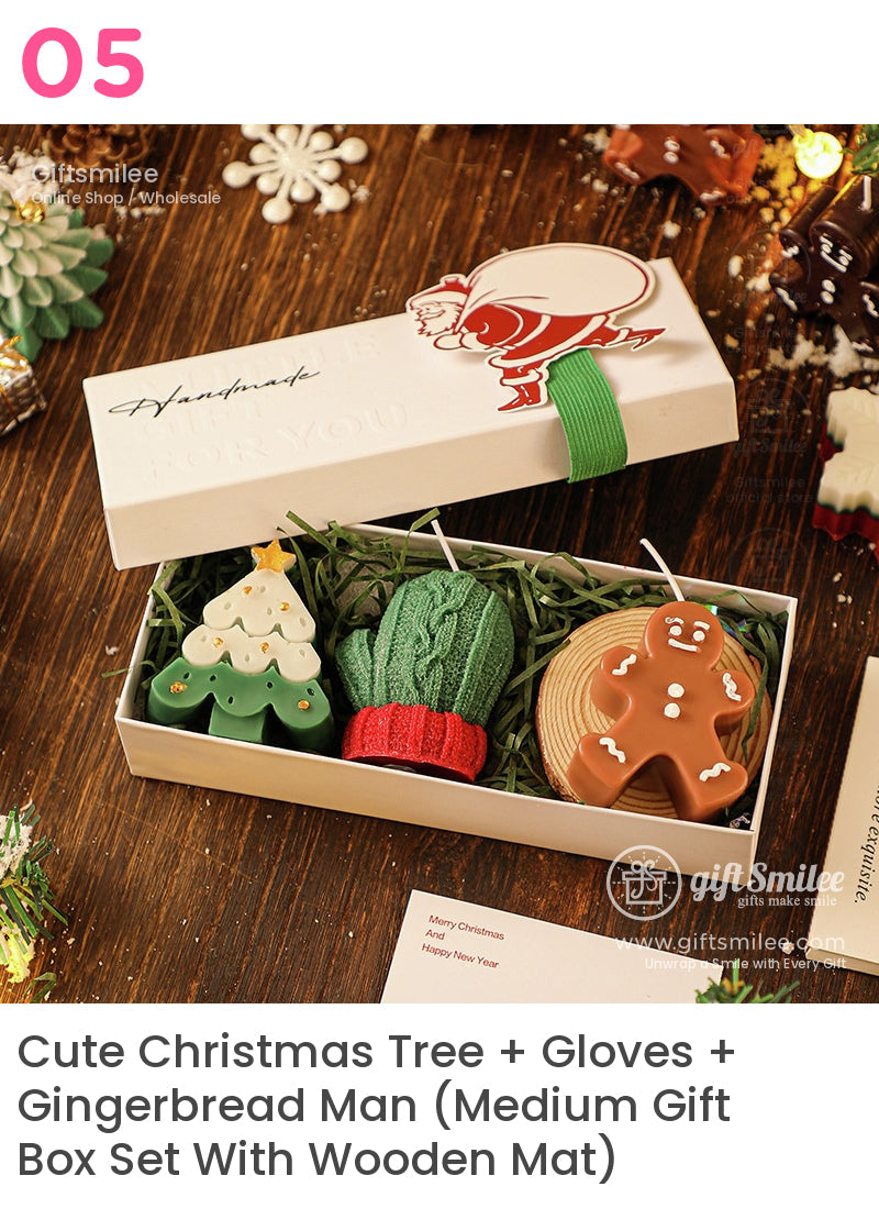 Christmas Practical Deer Scented Candle Set Gift Box Scented Candle Gift Set | KS-WX-021