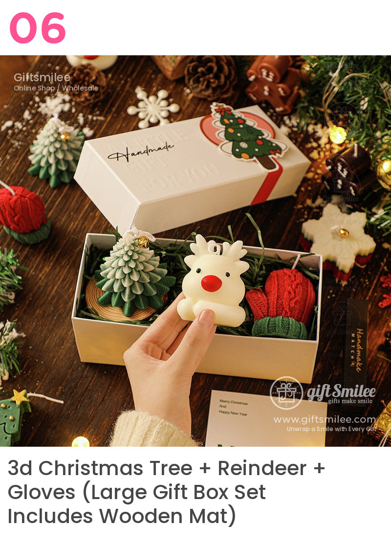 Christmas Practical Deer Scented Candle Set Gift Box Scented Candle Gift Set | KS-WX-021