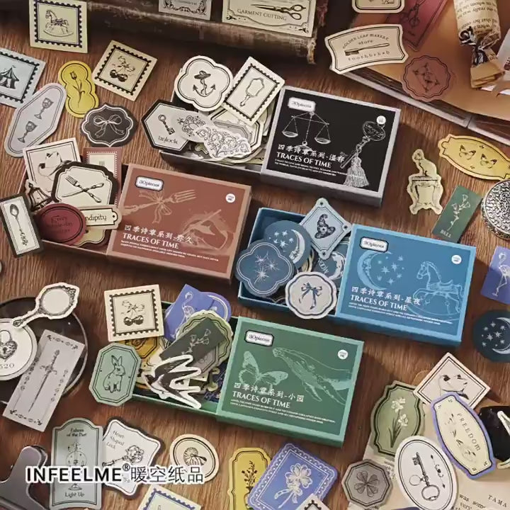 Four Seasons Poems Sticker Paper Ephemera Set | KS-CK-1243